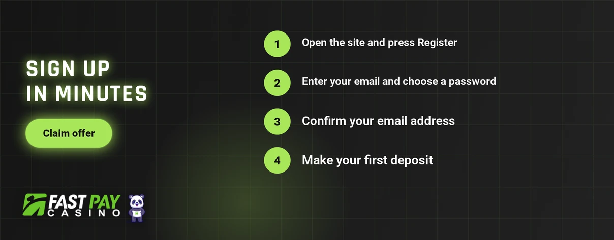 Register in minutes